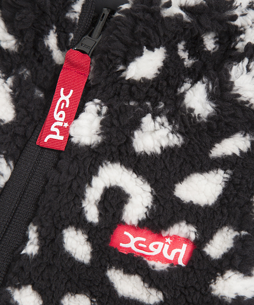 X-girl Stages（エックスガールステージス）の「LEOPARD FLUFFY VEST (2T・3T)（ベスト・キッズ・ブラック/ベージュ/マルチ・3T/2T）」の8枚目の写真