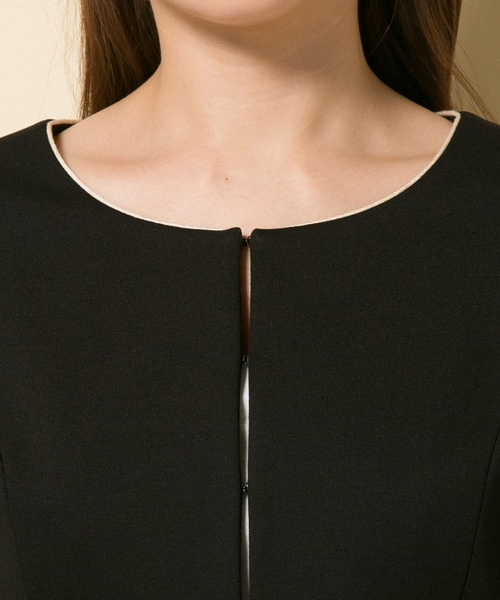 TOCCA（トッカ）の「【セットアップ対応商品】HOLLYジャケット（ノーカラージャケット・レディース・ブラック系/ベージュ系/ネイビー系・2/4/6/0）」の4枚目の写真