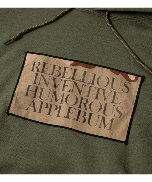 APPLEBUM（アップルバム）の「CAMO STENCIL HOODIE（パーカー・メンズ・カーキ/オレンジ・MEDIUM/LARGE/X-LARGE）」の5枚目の写真