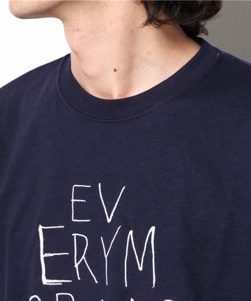 WEGO(ウィゴー)の「WEGO/刺繍ペンシルロゴスウェット(スウェット・メンズ・ネイビー/杢グレー・LARGE/MEDIUM)」の9枚目の写真