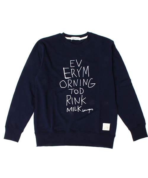 WEGO(ウィゴー)の「WEGO/刺繍ペンシルロゴスウェット(スウェット・メンズ・ネイビー/杢グレー・LARGE/MEDIUM)」の5枚目の写真