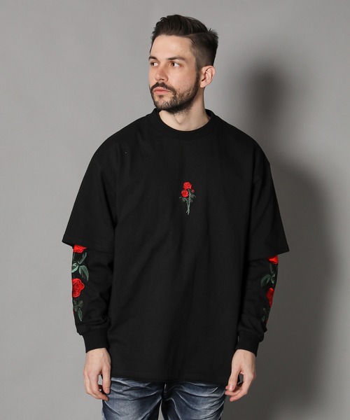 JACKROSE（ジャックローズ）の「JE-ローズ刺繍・アンサンブル・LSTEE（Tシャツ/カットソー・メンズ・ホワイト/ブラック/ホワイト系その他2/ブラック系その他2・M/L）」の17枚目の写真