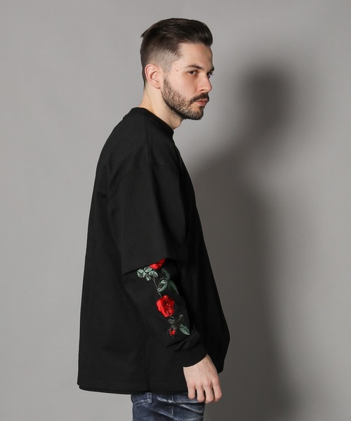 JACKROSE（ジャックローズ）の「JE-ローズ刺繍・アンサンブル・LSTEE（Tシャツ/カットソー・メンズ・ホワイト/ブラック/ホワイト系その他2/ブラック系その他2・M/L）」の19枚目の写真