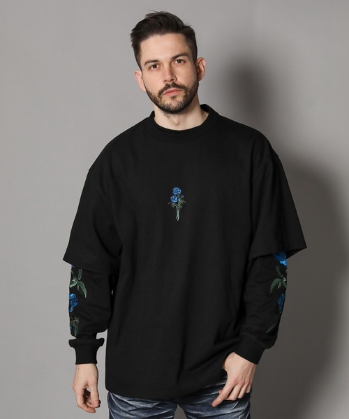 JACKROSE（ジャックローズ）の「JE-ローズ刺繍・アンサンブル・LSTEE（Tシャツ/カットソー・メンズ・ホワイト/ブラック/ホワイト系その他2/ブラック系その他2・M/L）」の21枚目の写真