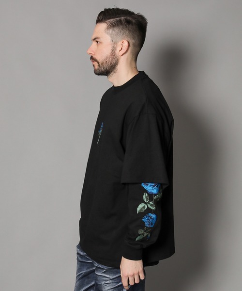 JACKROSE（ジャックローズ）の「JE-ローズ刺繍・アンサンブル・LSTEE（Tシャツ/カットソー・メンズ・ホワイト/ブラック/ホワイト系その他2/ブラック系その他2・M/L）」の22枚目の写真