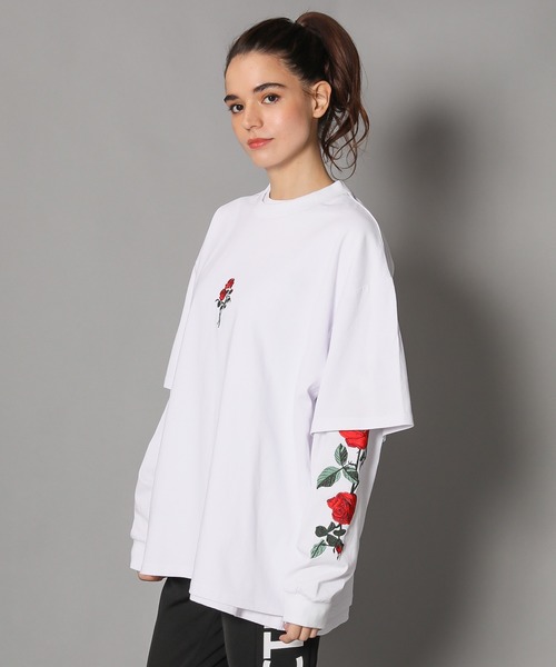 JACKROSE（ジャックローズ）の「JE-ローズ刺繍・アンサンブル・LSTEE（Tシャツ/カットソー・メンズ・ホワイト/ブラック/ホワイト系その他2/ブラック系その他2・M/L）」の5枚目の写真