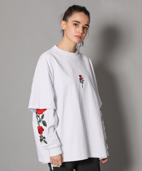 JACKROSE（ジャックローズ）の「JE-ローズ刺繍・アンサンブル・LSTEE（Tシャツ/カットソー・メンズ・ホワイト/ブラック/ホワイト系その他2/ブラック系その他2・M/L）」の8枚目の写真