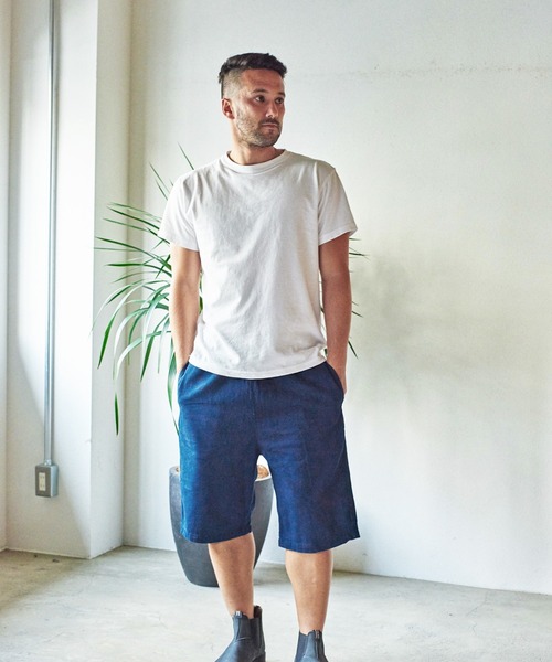 UNIVERSAL OVERALL（ユニバーサルオーバーオール）の「UNIVERSAL OVERALL シェフショーツ (ユニバーサルオーバーオール )(2colors)(パンツ)（カーゴパンツ・メンズ・インディゴブルー/ブルー・S/M/L）」の11枚目の写真