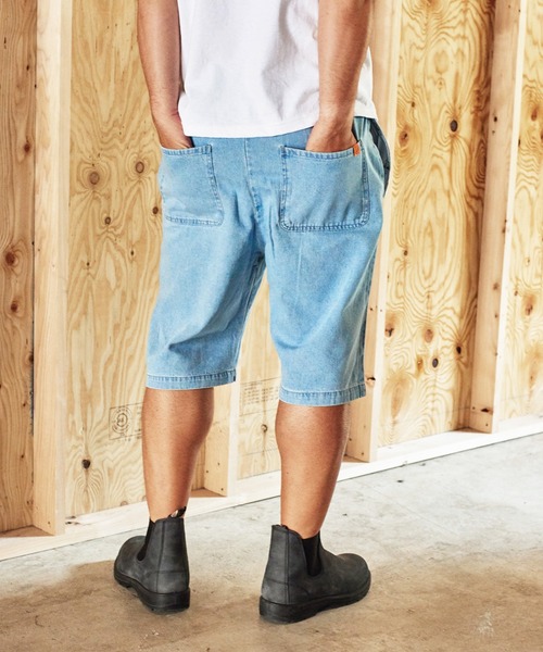 UNIVERSAL OVERALL（ユニバーサルオーバーオール）の「UNIVERSAL OVERALL シェフショーツ (ユニバーサルオーバーオール )(2colors)(パンツ)（カーゴパンツ・メンズ・インディゴブルー/ブルー・S/M/L）」の15枚目の写真