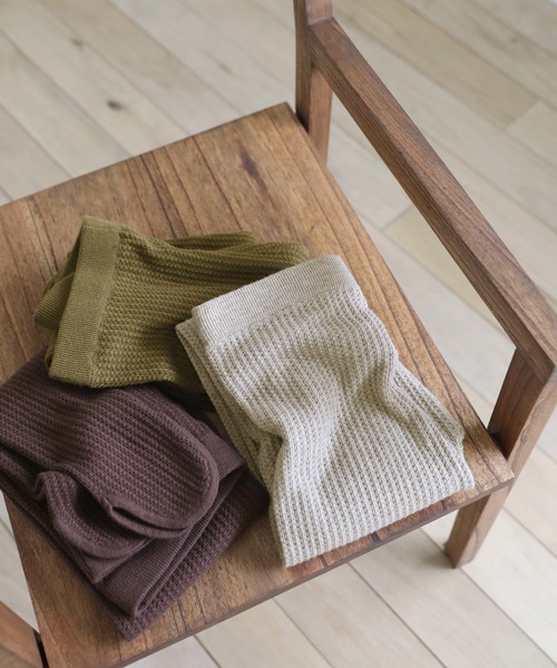 select MOCA（セレクトモカ）の「2020 A/W ラウンドニットレギンス/レイヤードニットパンツ/スリットニットレギンス（レギンス/スパッツ・レディース・カーキ/ベージュ/ブラウン・FREE）」の16枚目の写真