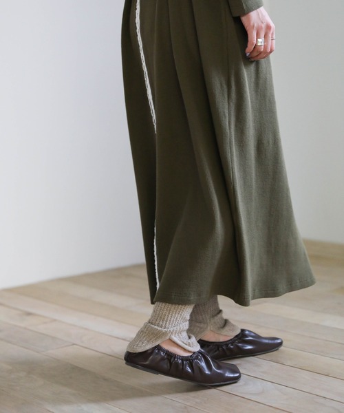 select MOCA（セレクトモカ）の「2020 A/W ラウンドニットレギンス/レイヤードニットパンツ/スリットニットレギンス（レギンス/スパッツ・レディース・カーキ/ベージュ/ブラウン・FREE）」の10枚目の写真