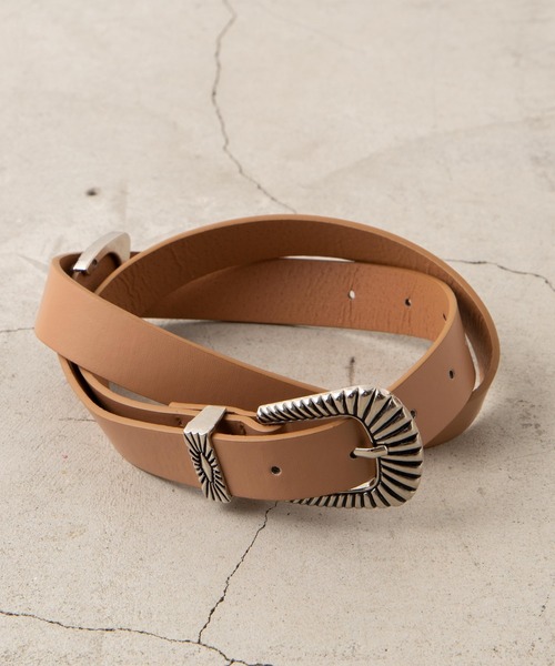 WEGO(ウィゴー)の「WEGO/ウエスタンバックルベルト(ベルト・レディース・ブラック/その他1/ライトベージュ/ブラウン/その他2/その他3/ダークブラウン/その他4/その他6/その他8/その他7/オフホワイト/シルバー・FREE)」の5枚目の写真