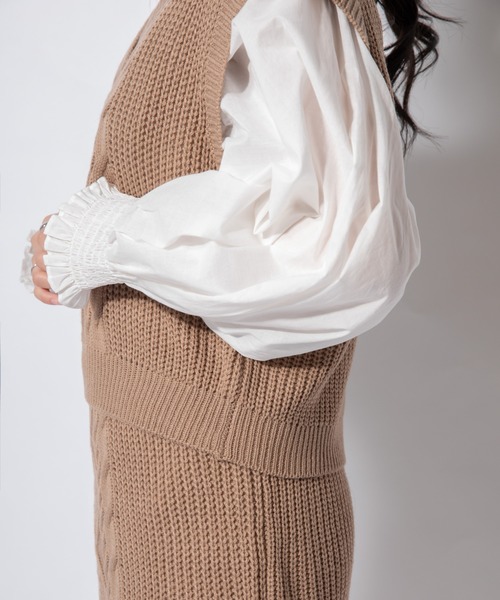 Mysa&Liina(ミーサリーナ)の「ケーブルニットベストセットアップ(ニット/セーター・レディース・ベージュ/ピンク・M/L)」の19枚目の写真