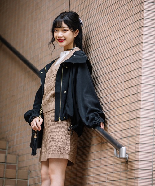 セール】ケーブルニットベストセットアップ（ニット/セーター