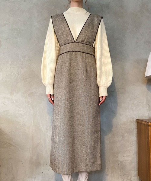 archives(アルシーヴ)の「パイピングヘリンボーンワンピース(ワンピース・レディース・アイボリー/ブラック/ブラウン・MEDIUM)」の14枚目の写真