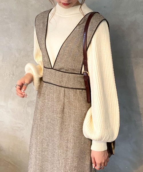 archives(アルシーヴ)の「パイピングヘリンボーンワンピース(ワンピース・レディース・アイボリー/ブラック/ブラウン・MEDIUM)」の13枚目の写真