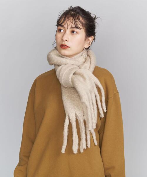 BEAUTY&YOUTH UNITED ARROWS(ビューティーアンドユースユナイテッドアローズ)の「BY ビッグフリンジマフラー о(マフラー・レディース・ナチュラル/モカ/オレンジ系その他・FREE)」の14枚目の写真