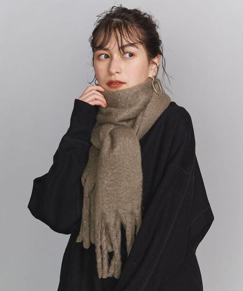BEAUTY&YOUTH UNITED ARROWS(ビューティーアンドユースユナイテッドアローズ)の「BY ビッグフリンジマフラー о(マフラー・レディース・ナチュラル/モカ/オレンジ系その他・FREE)」の7枚目の写真