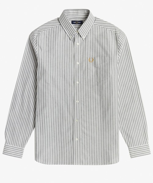 FRED PERRY（フレッドペリー）の「Vertical Stripe Shirt（シャツ/ブラウス・メンズ・ホワイト/ホワイト系その他・S/M/L/XS）」の6枚目の写真