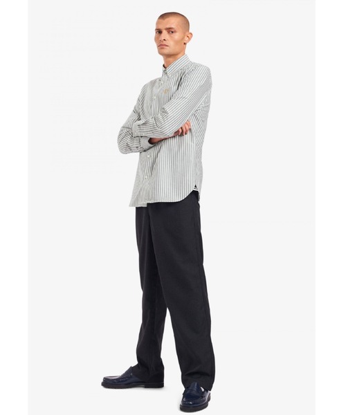 FRED PERRY（フレッドペリー）の「Vertical Stripe Shirt（シャツ/ブラウス・メンズ・ホワイト/ホワイト系その他・S/M/L/XS）」の4枚目の写真