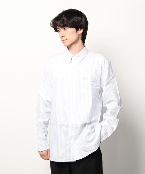FRED PERRY（フレッドペリー）の「Vertical Stripe Shirt（シャツ/ブラウス・メンズ・ホワイト/ホワイト系その他・S/M/L/XS）」の11枚目の写真
