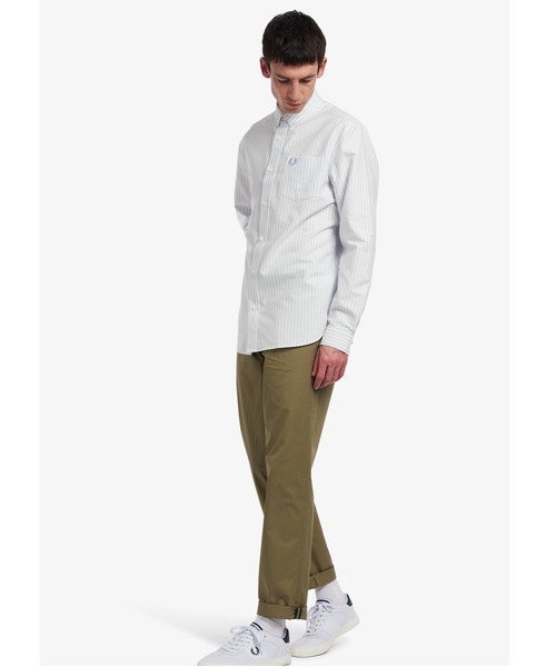 FRED PERRY（フレッドペリー）の「Vertical Stripe Shirt（シャツ/ブラウス・メンズ・ホワイト/ホワイト系その他・S/M/L/XS）」の13枚目の写真