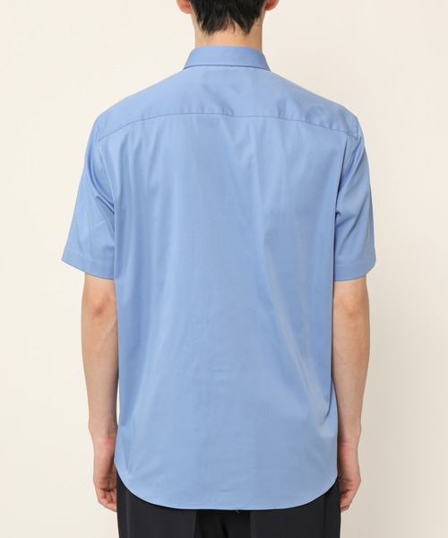 KASHIYAMA（カシヤマ）の「ボタンダウンショートスリーブ　サテンストレッチ　カジュアルテイルシャツ（シャツ/ブラウス・メンズ・ブルー/ホワイト/ネイビー・マルチサイズ）」の18枚目の写真