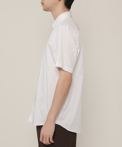 KASHIYAMA（カシヤマ）の「ボタンダウンショートスリーブ　サテンストレッチ　カジュアルテイルシャツ（シャツ/ブラウス・メンズ・ブルー/ホワイト/ネイビー・マルチサイズ）」の14枚目の写真