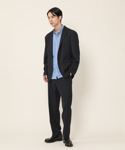 KASHIYAMA（カシヤマ）の「ボタンダウンショートスリーブ　サテンストレッチ　カジュアルテイルシャツ（シャツ/ブラウス・メンズ・ブルー/ホワイト/ネイビー・マルチサイズ）」の20枚目の写真