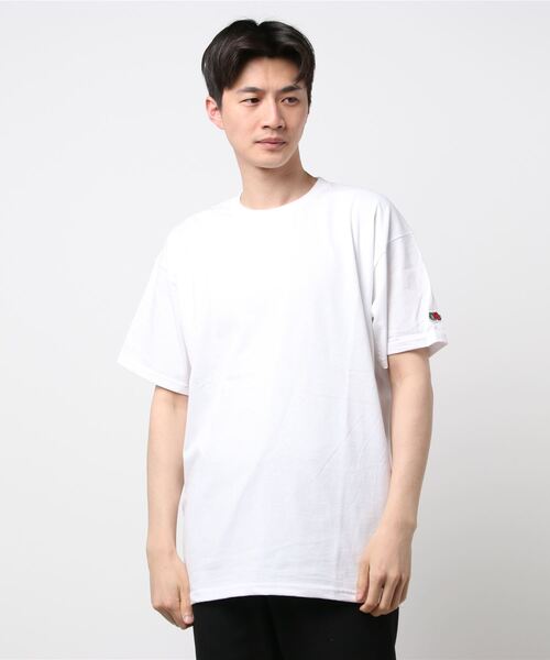 FRUIT OF THE LOOM(フルーツオブザルーム)の「ワッペンTEE / Tシャツ / 半袖 / トップス / シンプル / カジュアル / 無地 / ワンポイント / ユニセックス(Tシャツ/カットソー・メンズ・ネイビー/ブラック/グレー/ホワイト・S/M/L/XL)」の17枚目の写真