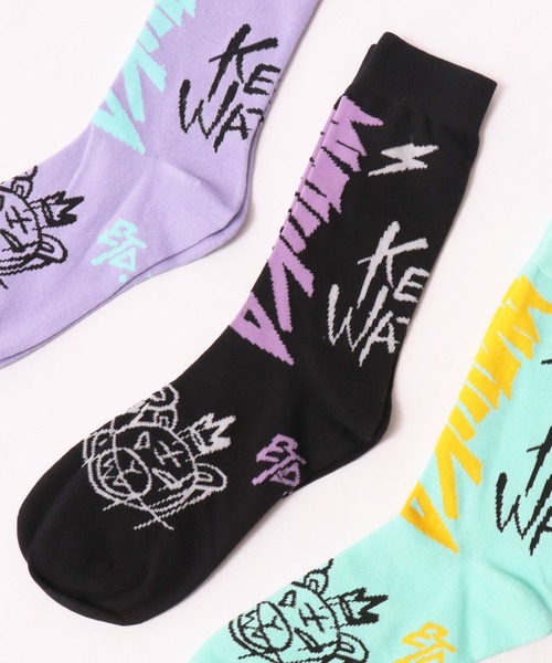 MISHKA(ミシカ)の「【MISHKA】mensソックス(ソックス/靴下・メンズ・ブラック/グリーン/ライトパープル・FREE)」の1枚目の写真