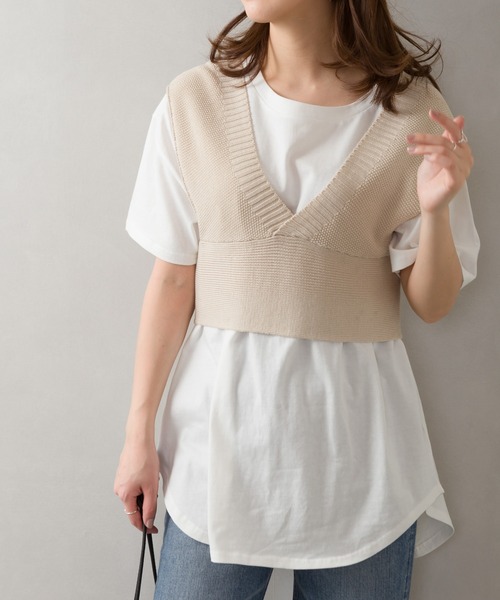 SpRay(スプレイ)の「ビスチェアンサンブル(アンサンブル・レディース・ベージュ/ブラック/ブルー/オリーブ・FREE)」の2枚目の写真