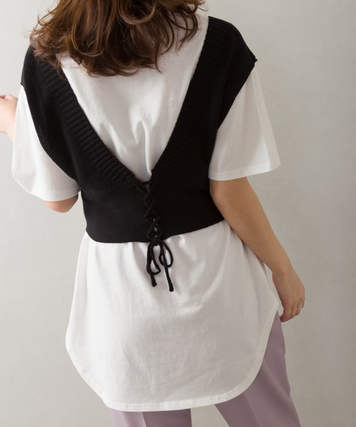 SpRay(スプレイ)の「ビスチェアンサンブル(アンサンブル・レディース・ベージュ/ブラック/ブルー/オリーブ・FREE)」の17枚目の写真