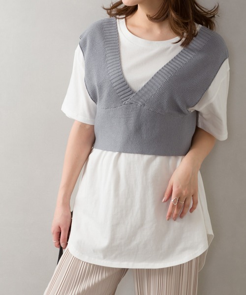 SpRay(スプレイ)の「ビスチェアンサンブル(アンサンブル・レディース・ベージュ/ブラック/ブルー/オリーブ・FREE)」の5枚目の写真