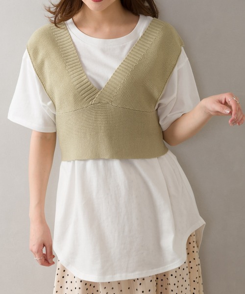 SpRay(スプレイ)の「ビスチェアンサンブル(アンサンブル・レディース・ベージュ/ブラック/ブルー/オリーブ・FREE)」の6枚目の写真