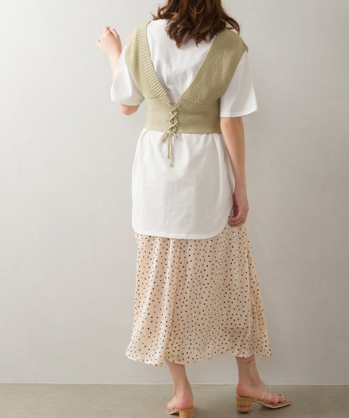 SpRay(スプレイ)の「ビスチェアンサンブル(アンサンブル・レディース・ベージュ/ブラック/ブルー/オリーブ・FREE)」の7枚目の写真