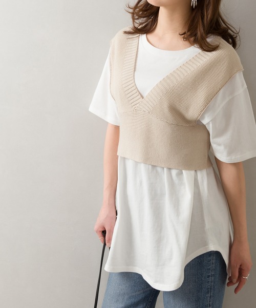 SpRay(スプレイ)の「ビスチェアンサンブル(アンサンブル・レディース・ベージュ/ブラック/ブルー/オリーブ・FREE)」の8枚目の写真