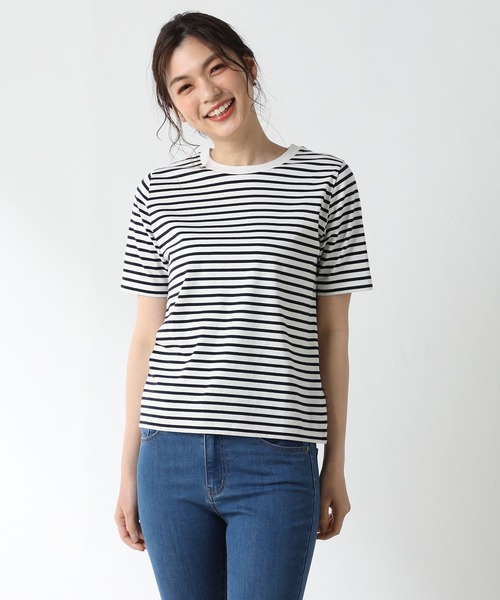 セール オーガニックボーダーｔ Tシャツ カットソー Honeys ハニーズ のファッション通販 Zozotown