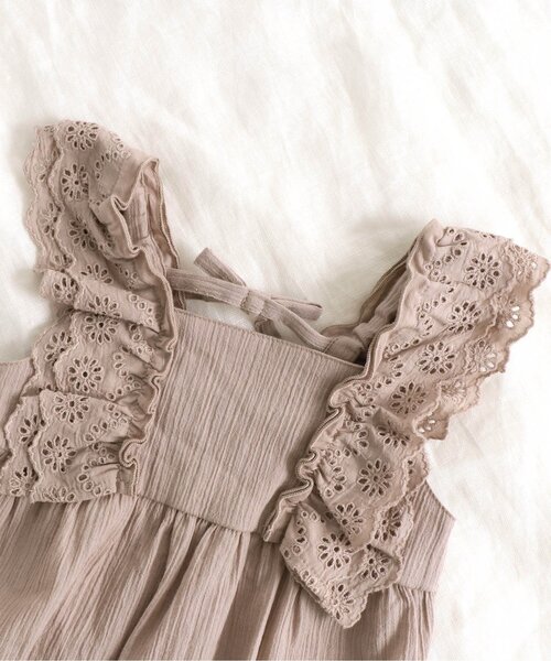 apres les cours（アプレレクール）の「ナチュラルコットンロンパス（ロンパース・キッズ・ベージュ/ミント・80/70）」の22枚目の写真