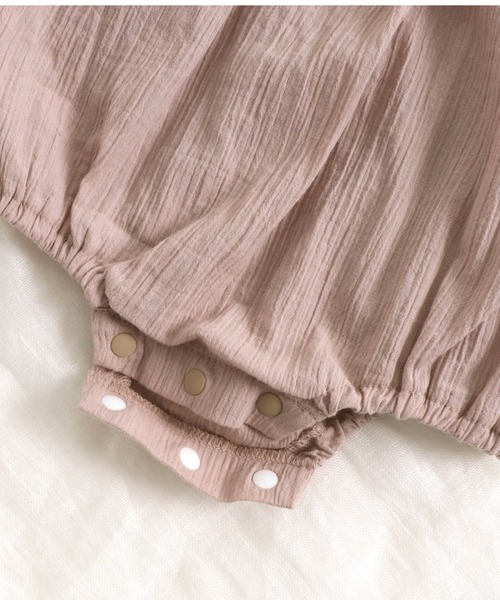 apres les cours（アプレレクール）の「ナチュラルコットンロンパス（ロンパース・キッズ・ベージュ/ミント・80/70）」の6枚目の写真