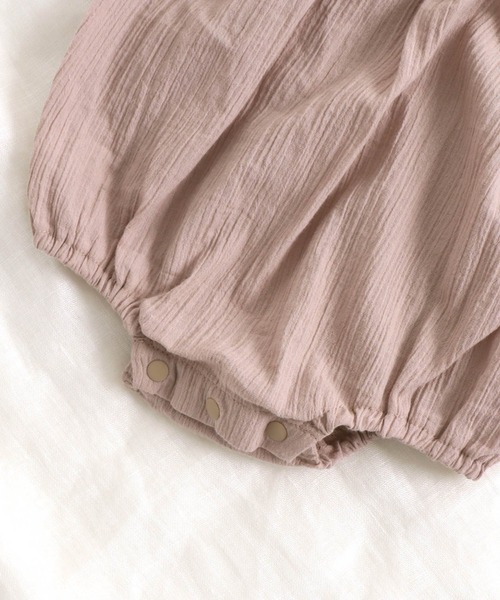 apres les cours（アプレレクール）の「ナチュラルコットンロンパス（ロンパース・キッズ・ベージュ/ミント・80/70）」の9枚目の写真