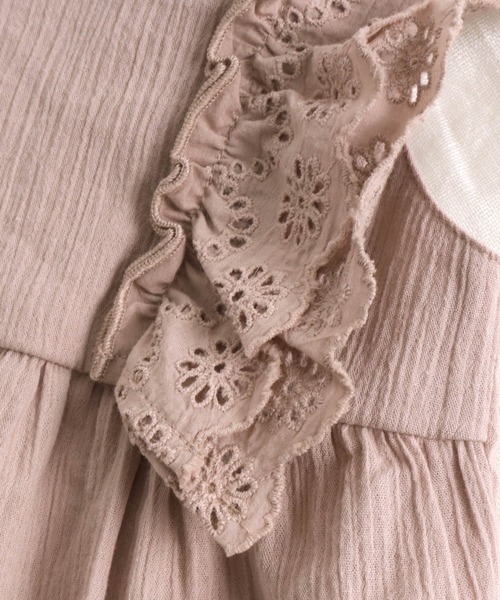 apres les cours（アプレレクール）の「ナチュラルコットンロンパス（ロンパース・キッズ・ベージュ/ミント・80/70）」の11枚目の写真