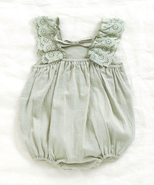 apres les cours（アプレレクール）の「ナチュラルコットンロンパス（ロンパース・キッズ・ベージュ/ミント・80/70）」の7枚目の写真