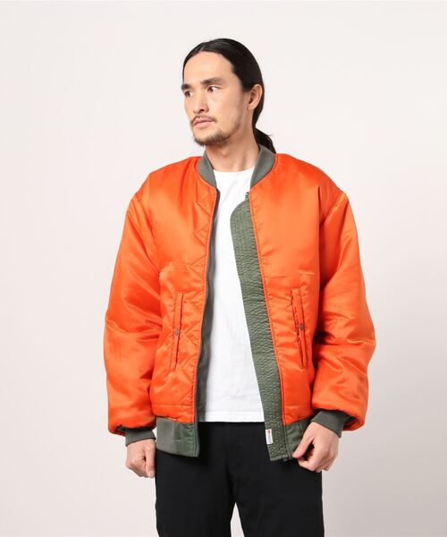 MANASTASH(マナスタッシュ)の「AVIREX × MANASTASH × BEAVER/アヴィレックス×マナスタッシュ×ビーバー SPECIAL MA-1 スペシャルエムエーワン(MA-1・メンズ・ブラック/セージグリーン・MEDIUM/X-LARGE/LARGE)」の6枚目の写真