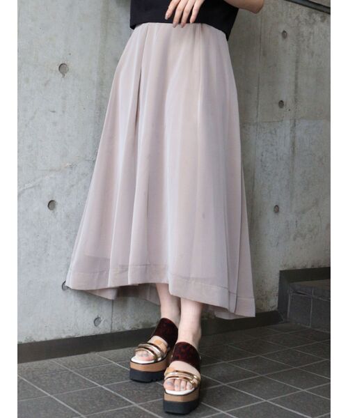 MURUA（ムルーア）の「オーロラシアースカート（スカート・レディース・ダークグレー/グレー/グリーン/パープル/ブラック・FREE）」の3枚目の写真