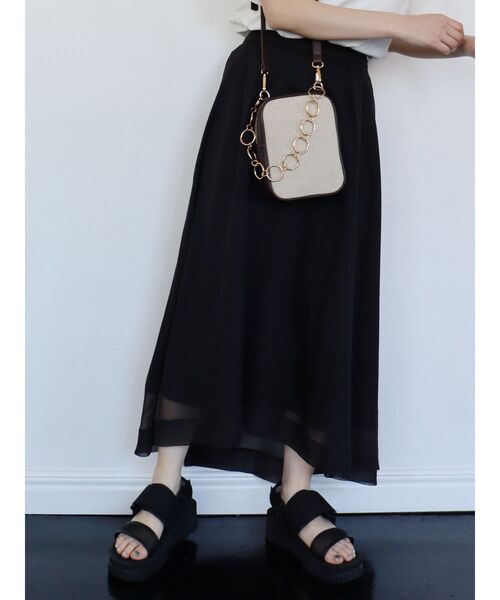 MURUA（ムルーア）の「オーロラシアースカート（スカート・レディース・ダークグレー/グレー/グリーン/パープル/ブラック・FREE）」の4枚目の写真