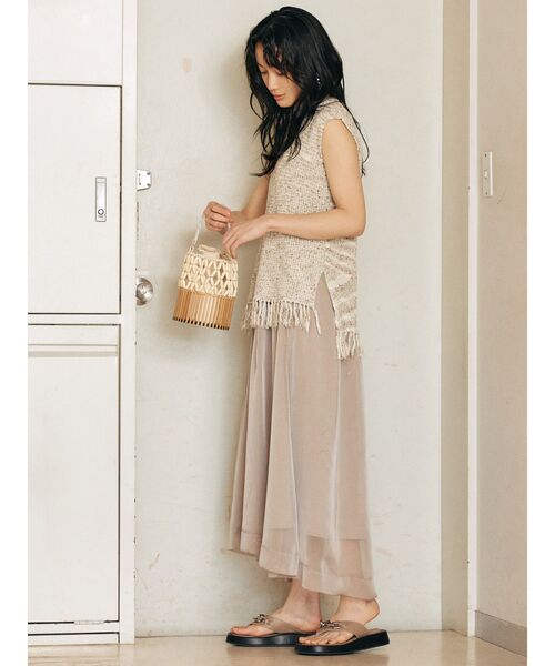 MURUA（ムルーア）の「オーロラシアースカート（スカート・レディース・ダークグレー/グレー/グリーン/パープル/ブラック・FREE）」の13枚目の写真