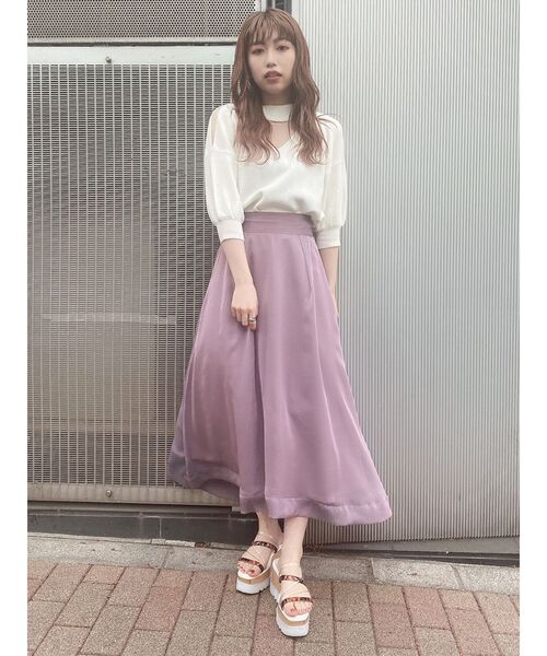 MURUA（ムルーア）の「オーロラシアースカート（スカート・レディース・ダークグレー/グレー/グリーン/パープル/ブラック・FREE）」の16枚目の写真