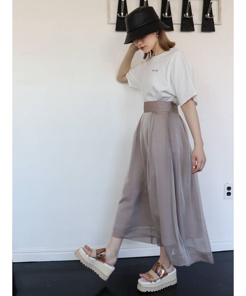 MURUA（ムルーア）の「オーロラシアースカート（スカート・レディース・ダークグレー/グレー/グリーン/パープル/ブラック・FREE）」の7枚目の写真