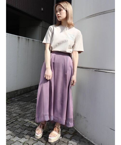 MURUA（ムルーア）の「オーロラシアースカート（スカート・レディース・ダークグレー/グレー/グリーン/パープル/ブラック・FREE）」の11枚目の写真